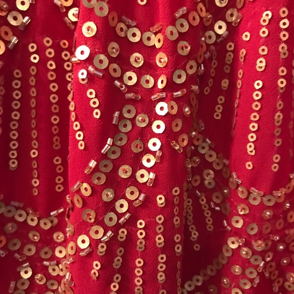 COPY - Artee Couture Red Holiday Dress. WORN ONCE - Picture 3 of 6